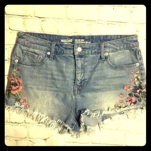 Embroidered Floral Mossimo CutOffs